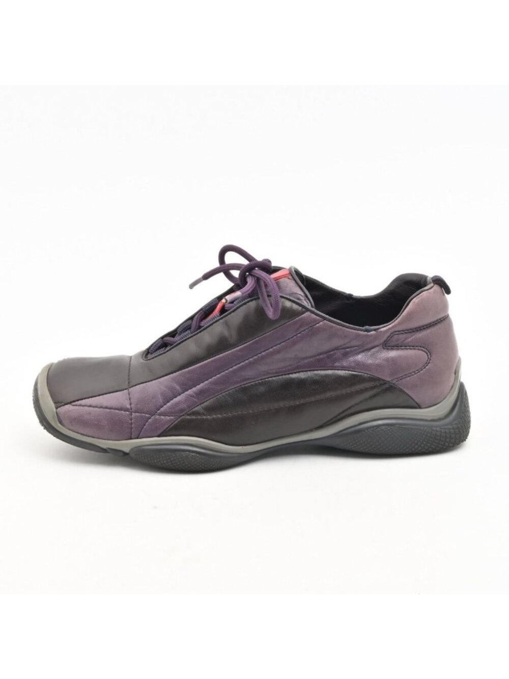 Prada Sport Sneakers Purple Dark Brown Leather